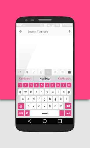 Wihte&Pink LG Keyboard Theme 2