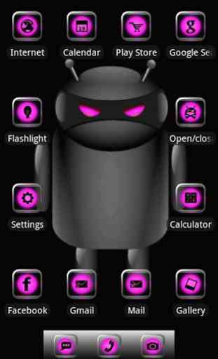ADW Theme Droid MoonGlow(Pink) 1