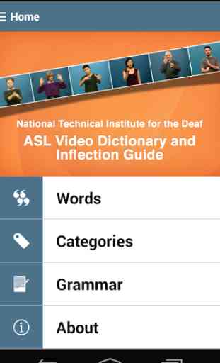 ASL Dictionary, NTID: Modified 1