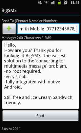 BigSMS (Send Long SMS) 3
