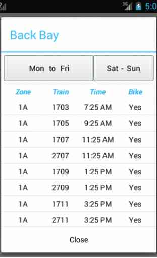 Boston Train Schedule 4