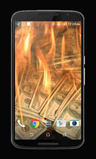 Burning Money Live Wallpaper 3