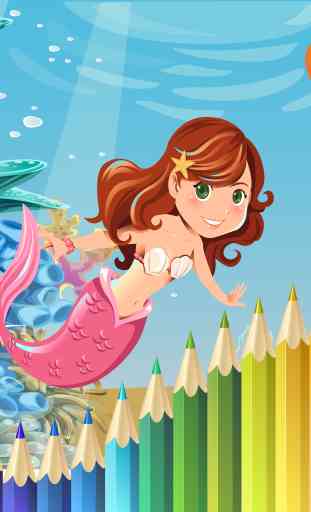 Coloring Book for Kids Mermaid 1