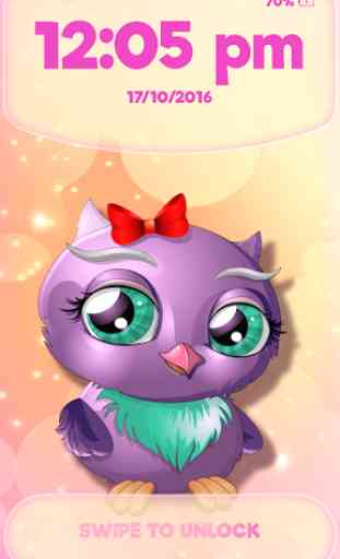 Cute Owl Lock Screen 2