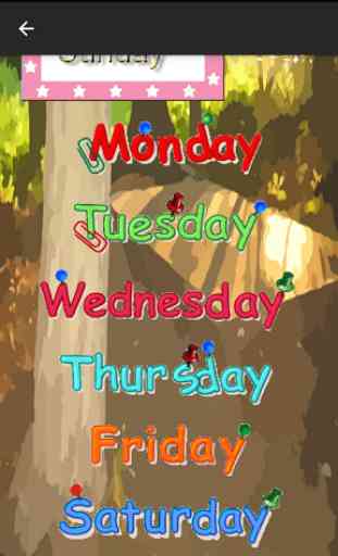 Days Of The Week Learning Game 3