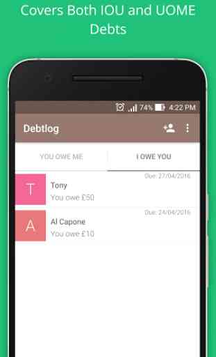 Debtlog - IOU Debt Manager 2