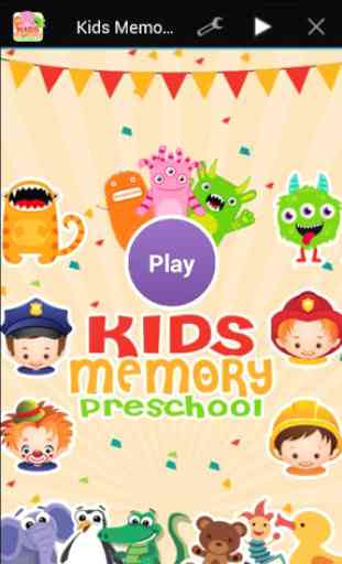 Kids Memory Preschool Game 1