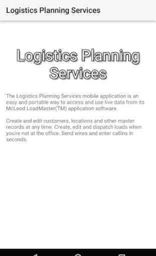 Logistics Planning Services 2