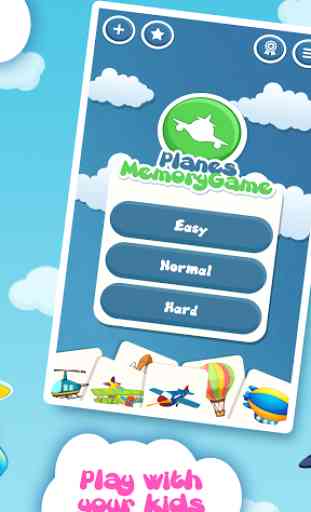 Memory game for kids : Planes 3