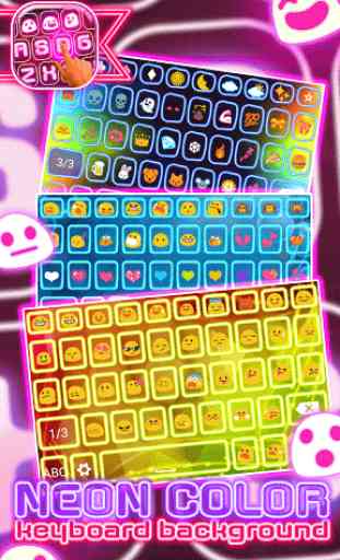 Neon Color Keyboard Background 1