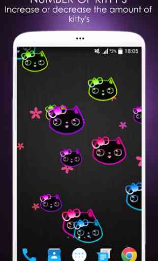 Neon Lily Kitty Live Wallpaper 1