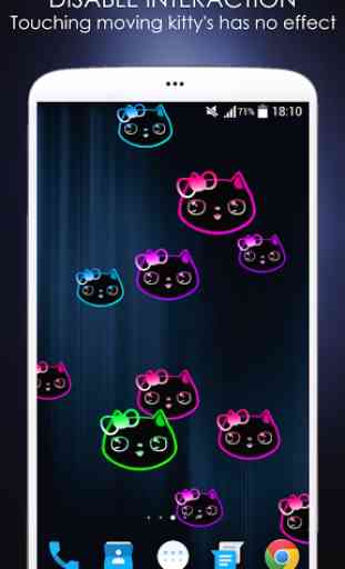 Neon Lily Kitty Live Wallpaper 2