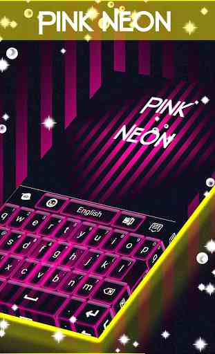 Pink Neon Keyboard Theme 2
