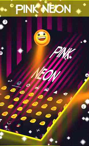 Pink Neon Keyboard Theme 4