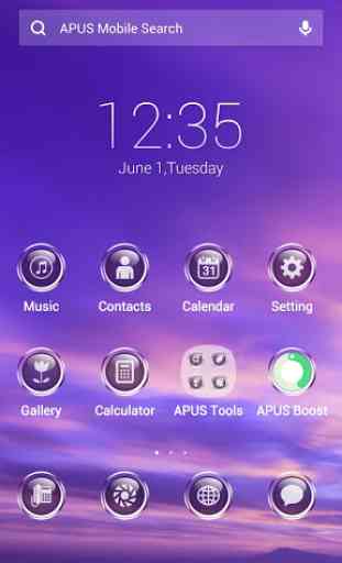 Purple Sky-APUS Launcher theme 1