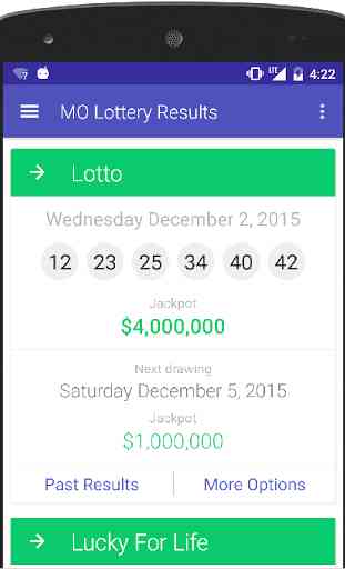 Results for Missouri Lottery 1