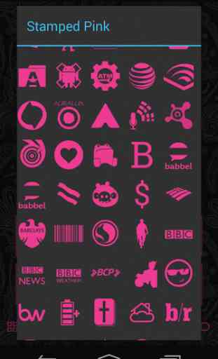 Stamped Pink Icons 3