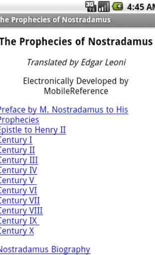 The Prophecies of Nostradamus 1
