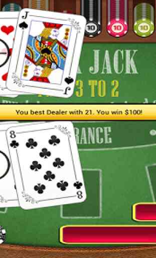 21 Vegas Blackjack Double Down 3