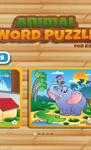 Animal Word Puzzle for Kids 3