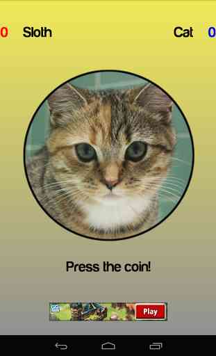 Cat or Sloth Coin Toss 4