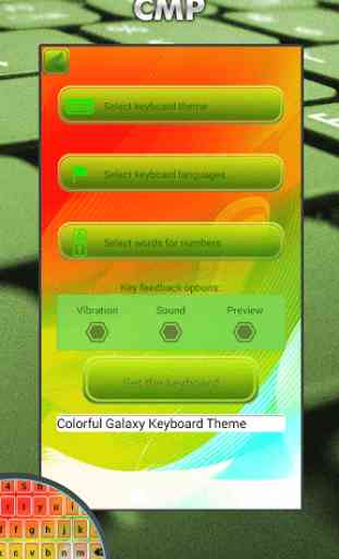 Colorful Galaxy Keyboard Theme 2
