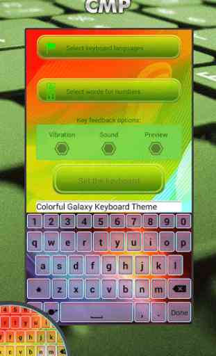 Colorful Galaxy Keyboard Theme 3