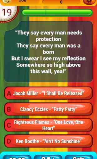 Guess The Lyrics Reggae Quiz 2