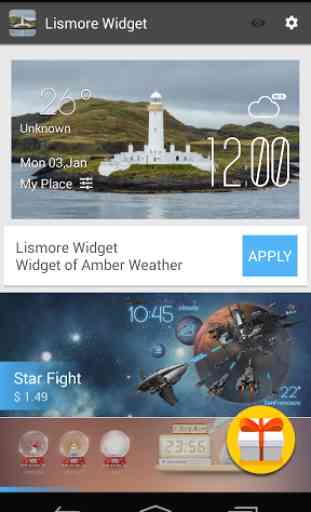 Lismore weather widget/clock 2