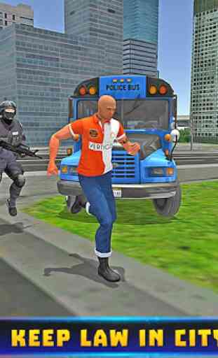 Police Bus Criminal Escape 4