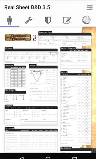Real Sheet: D&D 3.5 + Dices 1
