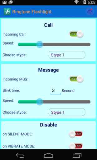 Ringing Flashlight SMS & Call 1