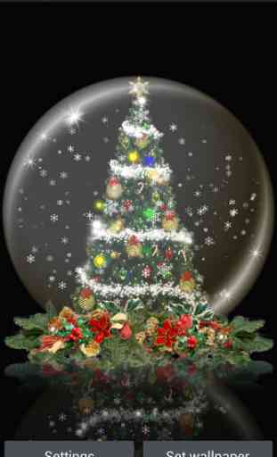 Snow Globe Christmas Tree LWP 2