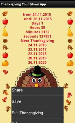 Thanksgiving Countdown App 3