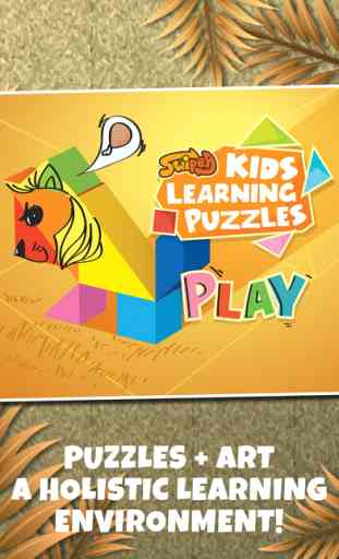 Kids Learning Puzzles: Safari Animals - Tangram Building Blocks Make Your Brain Pop 1