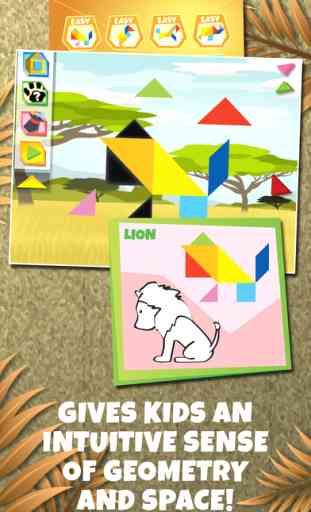 Kids Learning Puzzles: Safari Animals - Tangram Building Blocks Make Your Brain Pop 2