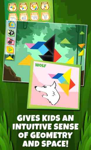 Kids Learning Puzzles: Wild Animals - Tangram Building Blocks Make Your Brain Pop 2