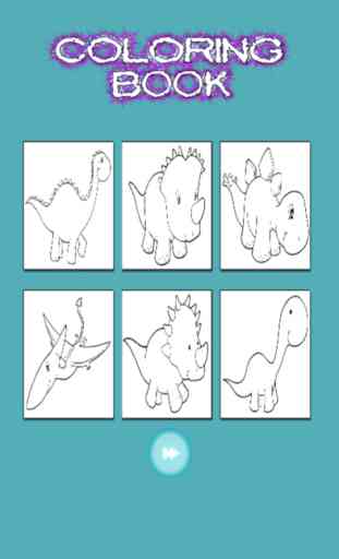 Kids Coloring Book - Cute Cartoon Dinosaur 2 1
