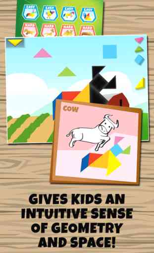 Kids Learning Puzzles: Farm Animals - Tangrams for K12 2