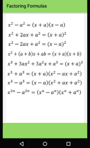 Maths Algebra Formula 3