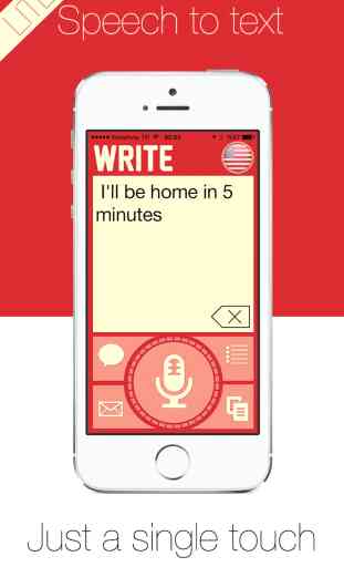 Write Lite - One touch speech to text dictation, voice recognition with direct message sms email and reminders. 1