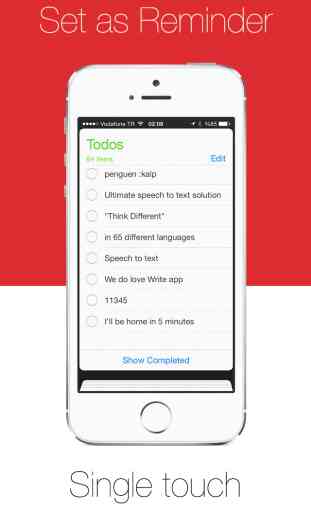 Write - One touch speech to text dictation, voice recognition with direct message sms email and reminders. 4