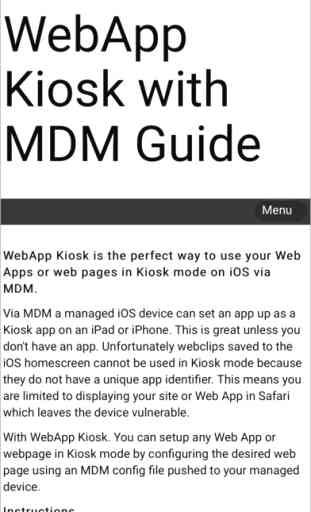 WebApp Kiosk MDM 2
