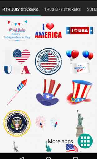 4th July photo stickers 4