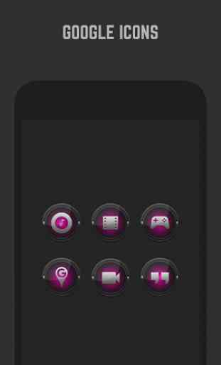 Black and Pink Icon Pack 2