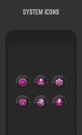Black and Pink Icon Pack 3