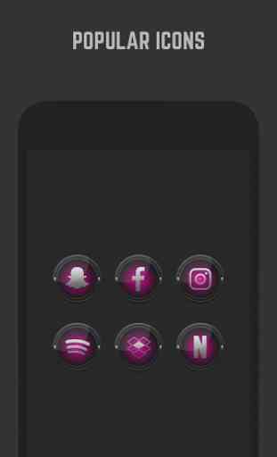 Black and Pink Icon Pack 4