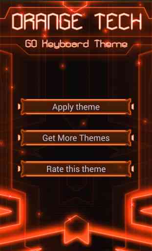 GO Keyboard Orange Tech Theme 1