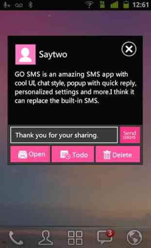 GO SMS Pro WP8 PinK ThemeEX 2