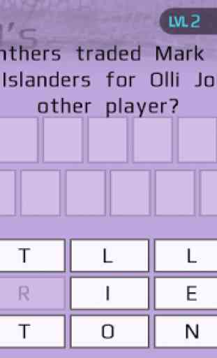 Hockey Trivia: Questions Game 1